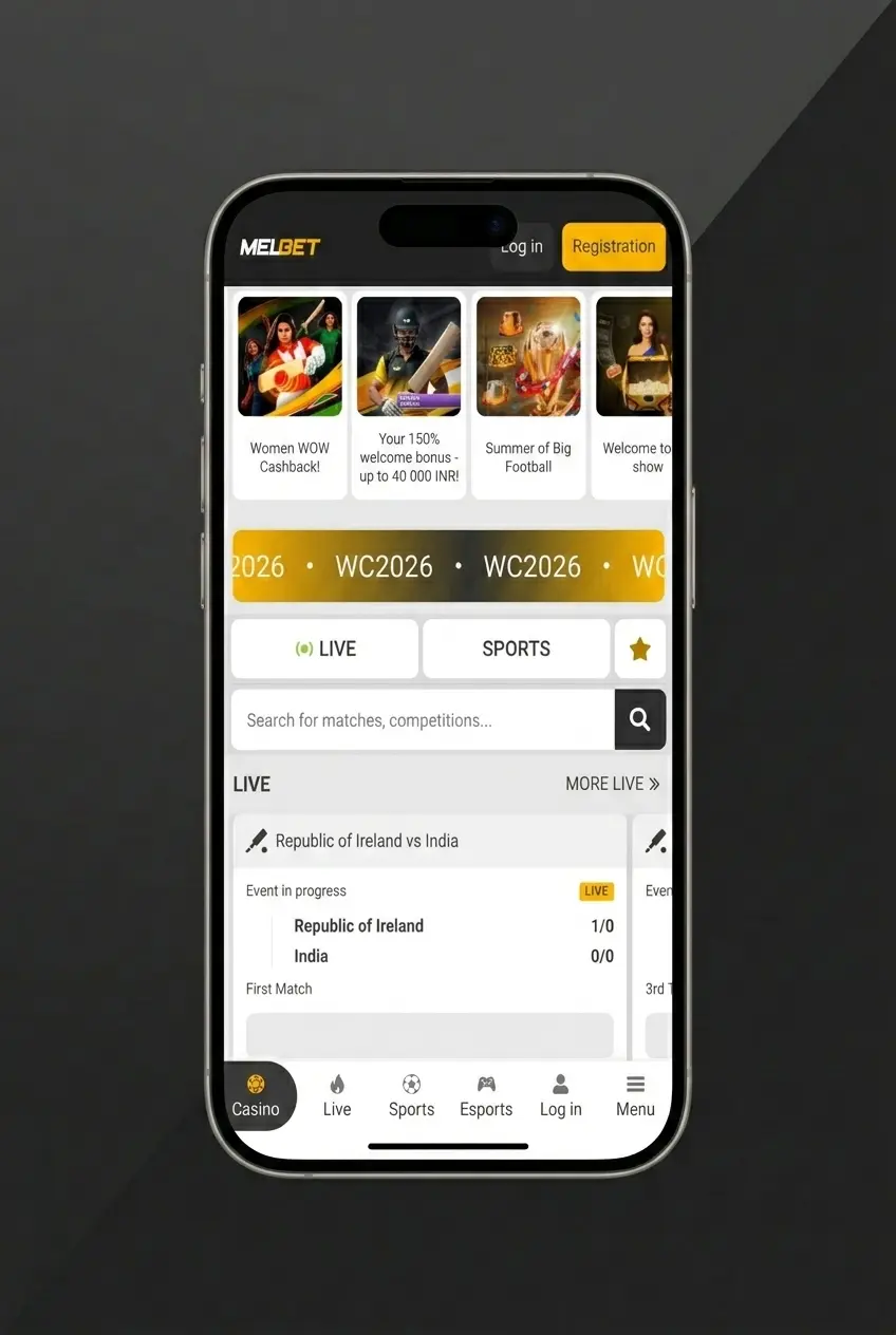 Melbet APK download steps for Android showing 3-step installation guide with download button and setup instructions