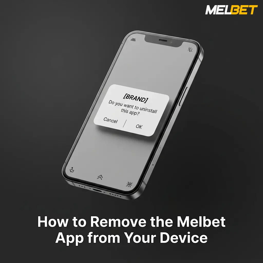 Step-by-step guide showing how to uninstall the Melbet app on Android and remove the PWA shortcut on iOS devices