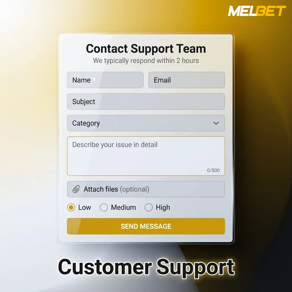 Melbet 24/7 customer support options including live chat, email, Telegram, phone, and FAQ section for registered users