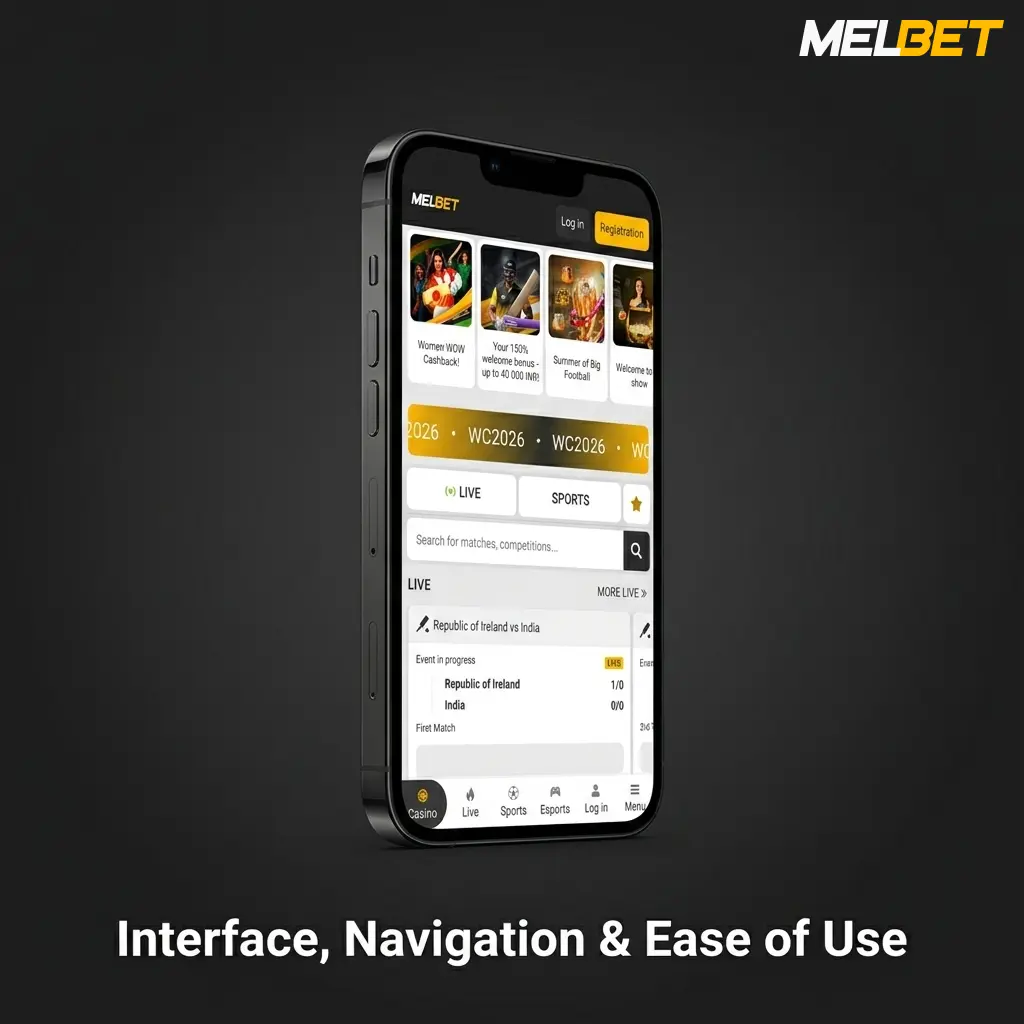 Betway app interface showing bottom navigation bar with Sports Casino Live Promotions and Account tabs