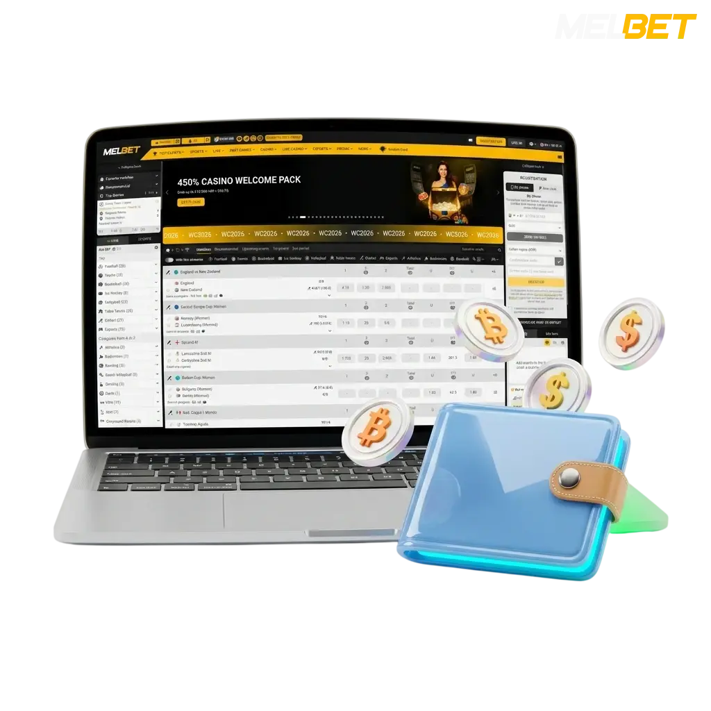 Melbet India payment methods including UPI, PhonePe, PayTM and crypto with SSL security and INR transactions