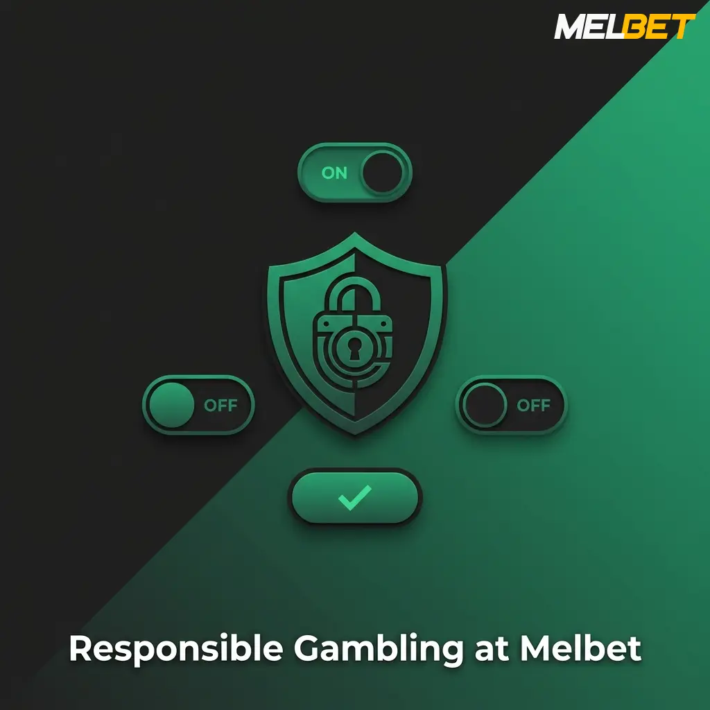 Melbet responsible gambling tools showing deposit limits, wagering limits, and self-exclusion options for safe betting